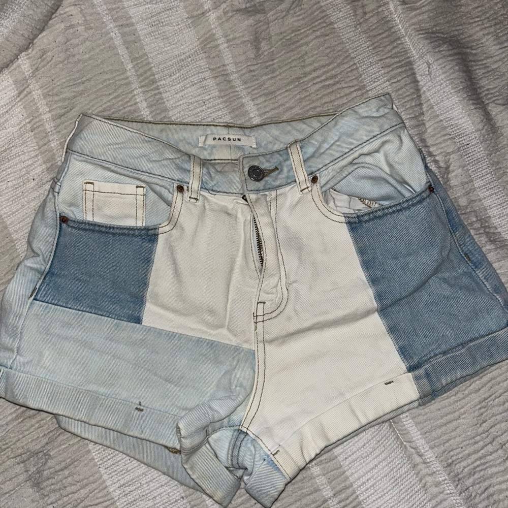 PacSun Women's Denim Patchwork Shorts